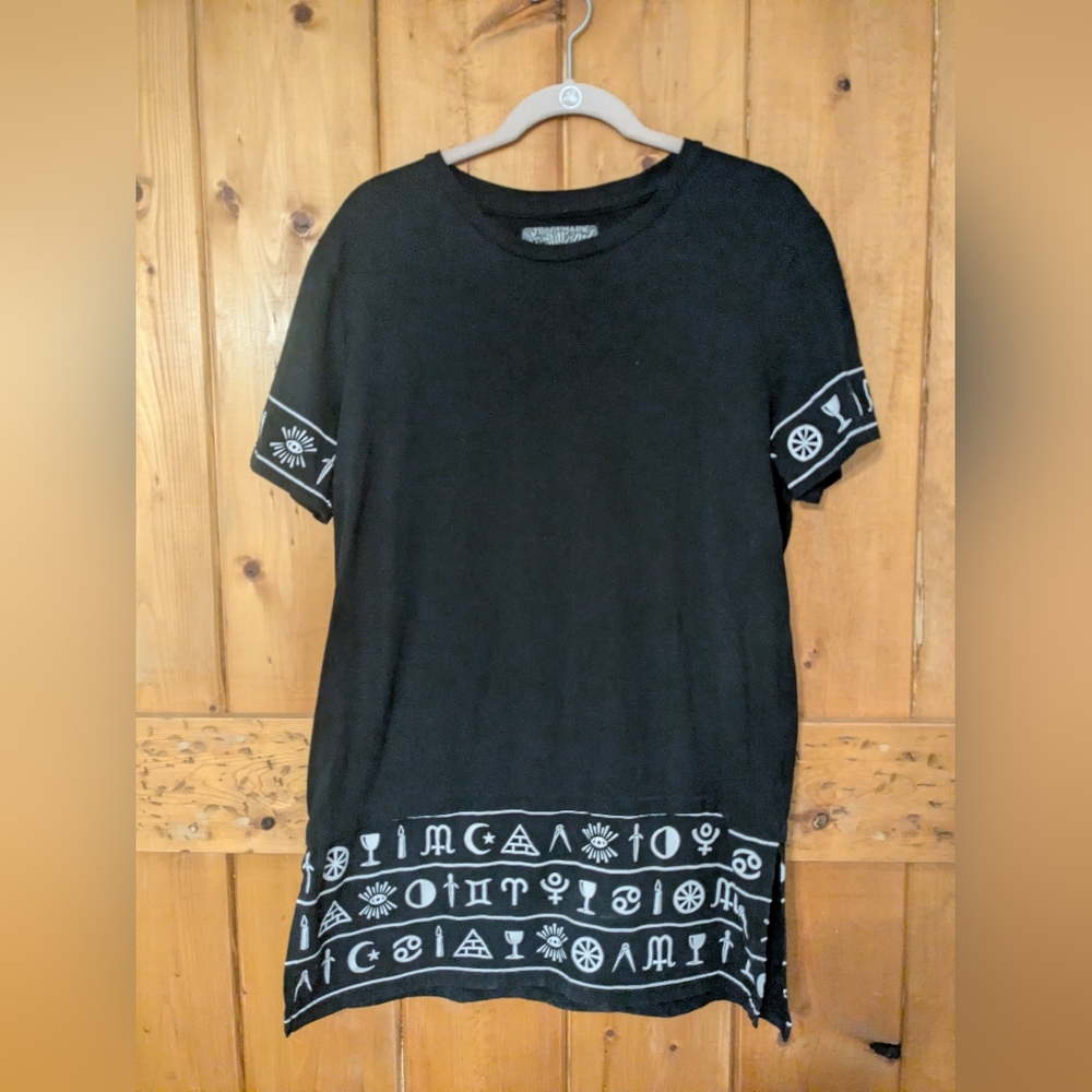 Brooklyn Cloth Mens Zodiac Graphic Tee Black White Astrology T Shirt Size L